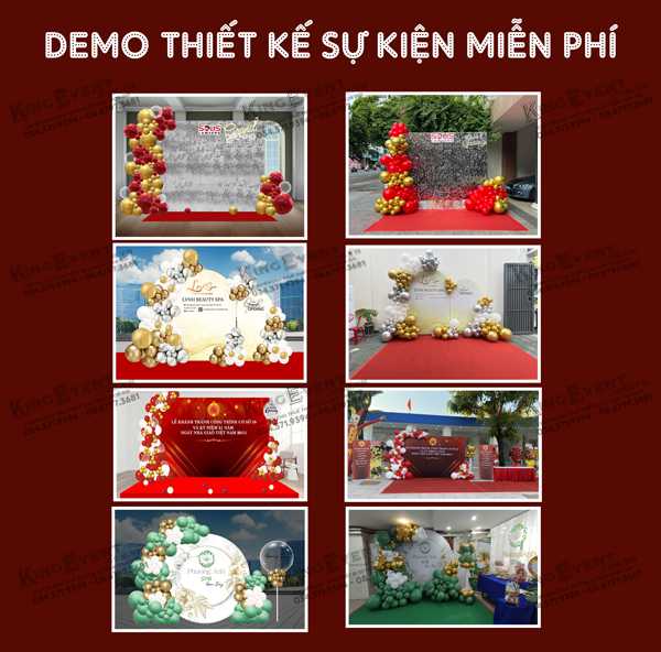 Demo thiết kế miễn phí cho sự kiện của bạn