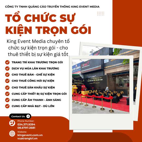 King Event Media tổ chức sự kiện khai trương trọn gói giá tốt tại TPHCM