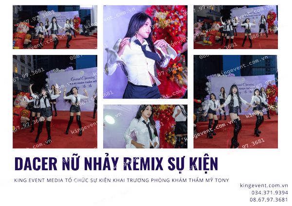 Nhóm nhảy vũ đạo tại lễ khai trương phòng khám Tony An An